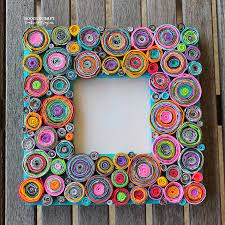Upcycled Rolled Paper Frame Diy Craft Cornici Fai Da Te Mestieri Fai Da Te Cornici Artigianali