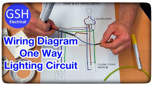 You will see that there is a hot wire that is then spliced through a switch and that then goes to the hot terminal of the light. Wiring Diagram For A One Way Lighting Circuit Using The 3 Plate Method Connections Explained Youtube