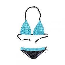 Elle souhaite s'amuser dans les vagues. Maillot De Bain 2 Pieces A Carreaux Et Pois Fille Buffalo Bleu 3 Suisses