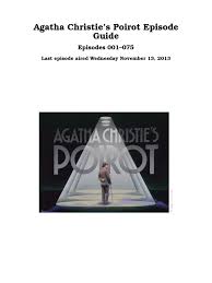 With over 32 years of experience, you can place your full. Poirot Episode Guide Hercule Poirot Crime Books
