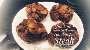 Easy hamburger steak recipe with onion soup mix is so common, while the no gravy recipe is used more for the normal hamburger. Hamburger Steak And Onions Without Gravy Youtube