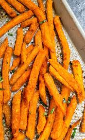 The Best Quick Easy Healthy Crispy Oven Baked Sweet Potato Fries Recipe Homemade W Sweet Potato Recipes Fries Sweet Potato Fries Baked Sweet Potato Fries