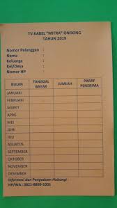 Typing, drawing, or capturing one. Contoh Kartu Kontrol Beserta Aturan Tv Kabel Mitra Facebook