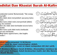 This is chapter 112 of the noble quran. Fadhilat Dan Khasiat Surah Al Kafirun