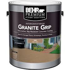 Check spelling or type a new query. Behr Premium Granite Grip Interior Exterior Concrete Coating In Tan 3 79l The Home Depot Canada