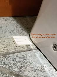 Check spelling or type a new query. Shimming A Toilet Best Way Terry Love Plumbing Advice Remodel Diy Professional Forum