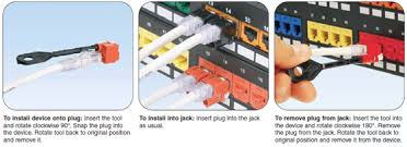 To unlock, simply use the key and remove the cable and lock. Rj45 Plug Lock In Device Comms Express