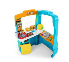 Taco includes crinkle shell, soft lettuce, tomato teethers, and ribbon beans and cheese avocado rattle features fun textured peel and spinning rollerball seed shake up some fun with the. Laugh Learn Servin Up Fun Food Truck Fisher Price