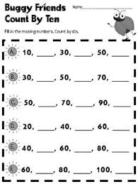 Buggy Friends Count By Ten Teacherspayteachers Com Kids Math Worksheets 1st Grade Math Worksheets Math Work