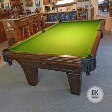 9 Foot International Billiards Pool Table Re Install After New Carpets English Green Felt From The 1970 S Restre Billiard Pool Table Billiards Pool New Carpet