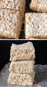 Made With Only Three Ingredients These Classic Rice Krispies Treats Are Coconut Oil Rice Crispy Treats Homemade Rice Krispies Treats Vegan Rice Crispy Treats