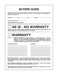 The thing is sellers sometimes fail to follow proper legal procedures when it comes to the sale of as is vehicles. The One Document You Can T Ignore When Shopping For A Used Car