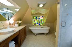 Houston stained glass creates elegant custom stained glass windows for bathrooms. Transformation Tuesday A Stained Glass Window Inspires A Vintage Bathroom Remodel One Week Bath
