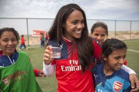 Bbc sports personality of the year 2020 presenter and former arsenal alex scott takes to the presenter role this weekend for 2020's bbc sports personality of the year award. Alex Scott Visits Iraq Football Project Alex Scott Arsenal Ladies Football