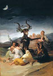 Francisco Goya Cadi Ayini Witches Sabbath1789 Tuval Uzerine Yagliboya 44 X 31 Cm Museo Lazaro Galdiano Madrid Sanat Tarihi Sanat Gotik Sanat