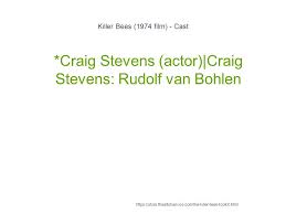 When he saw the new script, he wanted to take his name off of the project, but was convinced. Killer Bees Ppt Download