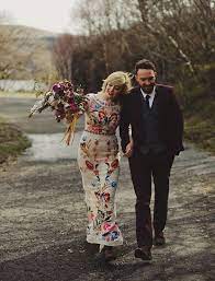12 Colorful Wedding Dresses That Will Convince You To Say Bye To White Embroidered Wedding Dress Unconventional Wedding Dress Embroidered Wedding