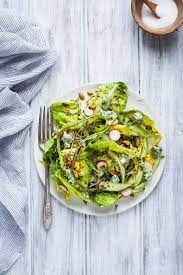 Little Gem Spring Salad with Toasted Seeds & Herbed Goat Cheese