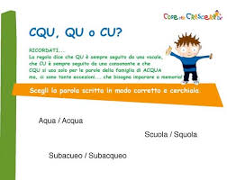 Cqu Qu O Cu Esercizio D Italiano Scuola Primaria
