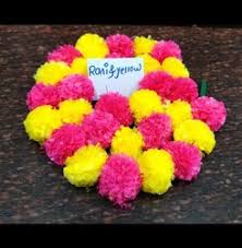 Learn how to make easy tissue paper flowers, as well as different methods for cutting the. Combo Yellow Hot Pink Artificial Marigold Flower Decoration Garland At Rs 125 Pack Marigold Flower Id 22400377412
