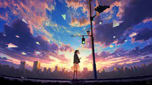 Anime, beautiful, sunrise, landscape, sky, clouds, scenery. Sunrise Anime Wallpapers Top Free Sunrise Anime Backgrounds Wallpaperaccess