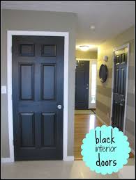 Love This Look Black Painted Interior Doors Plus A Neat Hint On Painting Them Painting The Door Black Interior Doors Doors Interior Painted Interior Doors