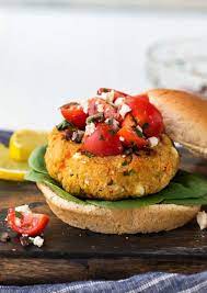 Build a burger with your favorite buns and toppings. Quinoa Burger With Sun Dried Tomatoes And Feta