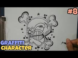 Kaka stensil cetakan huruf angka tulisan sambung kapital. Graffiti Character Tengkorak 8 Youtube