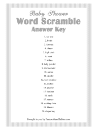 Baby shower game,baby scrabble +answer sheet,printable game,instant download,greenery baby shower,eucalyptus leave. Baby Word Scramble Answers Fill Online Printable Fillable Blank Pdffiller