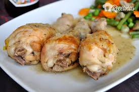 Jamoncitos de pollo con manzana. Jamoncitos De Pollo Al Tomillo Con Verduras Recetinas