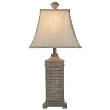 Gray Coastal Shutter Table Lamp 60 Liked On Polyvore Featuring Home Lighting Table Lamps Seashell Table Lamp Grey Table Lamps Shutter Table Grey Lamp