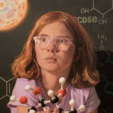 Whew! All the little plastic spheres in the molecular models took longer  than I thought they would...but I think this one might just be finished!  'Sugar and Spice' 18x24 inches, oil on