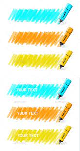 Markers Text Box Vector Bullet Journal Banner Markers Vector