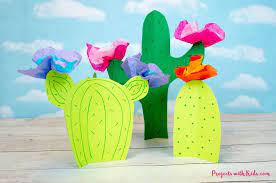 Paper cacti are great substitutes for real ones, and they are quite simple to make. Fun 3d Cactus Paper Craft Kids Can Make Projects With Kids