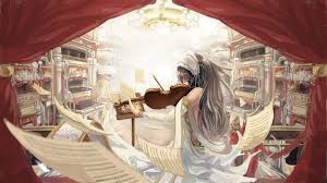 Wallpaper Anime Red Music Original Characters Violin Art Color Display Window 3780x2126 Uberlost 117660 Hd Wallpapers Wallhere