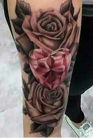 Diamond Rose Tattoos Rose Tattoos Rose And Butterfly Tattoo