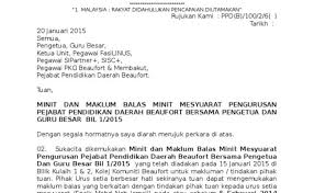 Contoh Surat Rasmi Maklum Balas Rasmi H Otosection