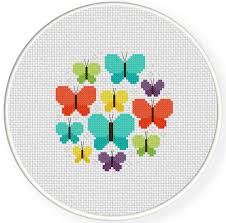 Intermediate pattern includes 3 files. Pretty Butterflies Cross Stitch Pattern Daily Cross Stitch