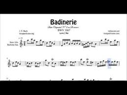 Badinerie J S Bach Sheet Music For Alto Saxophone Baritone A Minor Youtube