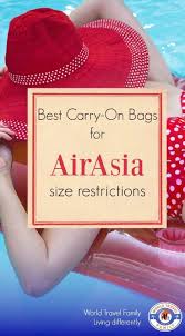 Most airline companies will calculate the size limits of your luggage by adding total dimensions (l x w x h) to figure out whether they will accept the luggage and if extra fees will need to be assessed. Carry On Bags And Backpacks For Air Asia Cabn Baggage Size Limits Air Asia Carry On Bag Family Travel Blog