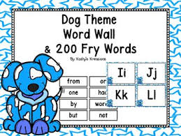 This Adorable Dogs Are Sure To Brighten Up Your Classroom They Are Blue And Come On A Coordination Blue Star Theme Words Classroom Themes Word Wall