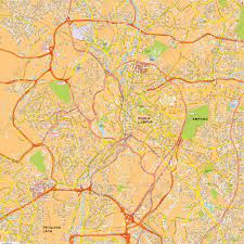 Kuala lumpur, kuala lumpur, malaysia. Digital City Map Kuala Lumpur 771 The World Of Maps Com