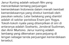 Berbeda dengan ringkasan biasa yang hanya memberi tinjauan umum sebuah. Resensi Film Janur Kuning