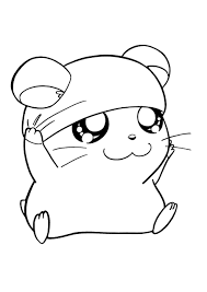 Lapis, um hamster de hamtaro. Hamster Fofo Sorrindo Para Colorir Imprimir E Desenhar Colorir Me