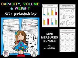 Capacity Volume And Weight Us Version 50 Printables
