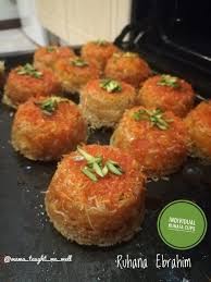 Kunafa Cups Recipe By Ruhana Ebrahim Recipe Recipes Sweet Meat Recipe Kunafa Recipe