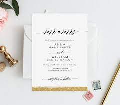 Mr And Mrs Wedding Invitation Editable Pdf Template 5x7 Instant Download Calligraphic Wedding Invites Wedding Printable Digital Dp710 23 By Dreamprintable On E