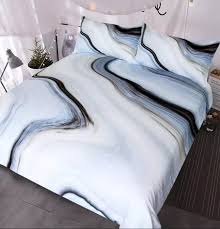 Black And White Queen Bedding Set Marble Bedding Set Black White Gray Duvet Cover Set Rock Etsy In 2020 Marble Bed Set Marble Duvet Cover Duvet Cover Sets