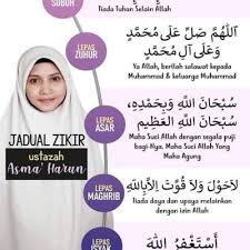 Menurut ustazah asma', sebaik tiba di rumah, keluarga tidak putus mengucapkan terima kasih di atas perkongsiannya tempoh hari. Jadual Zikir Ustazah Asma Harun