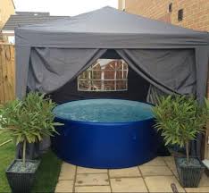 This Year S Addition To The Garden Will Be This Lay Z Spa Monaco And Grey Gazebo Going To Add Some Pretty Lights Fo Hot Tub Gazebo Hot Tub Garden Hot Tub